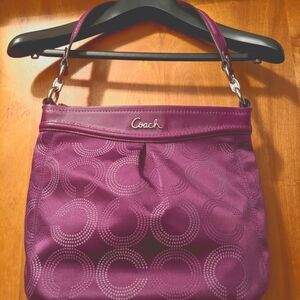 Coach large purple hobo